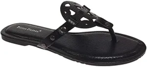 Pierre Dumas Women's Flat Sandal MAIN Limit-34 Black 10