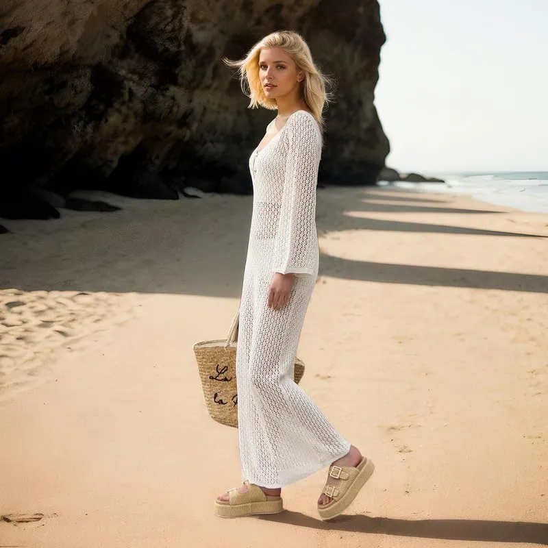 Platform Sandals for Women Espadrille Wedges Summer Beach Comfortable Open Toe Cute Woven Straw Crochet Vacation Slides Mules Casual