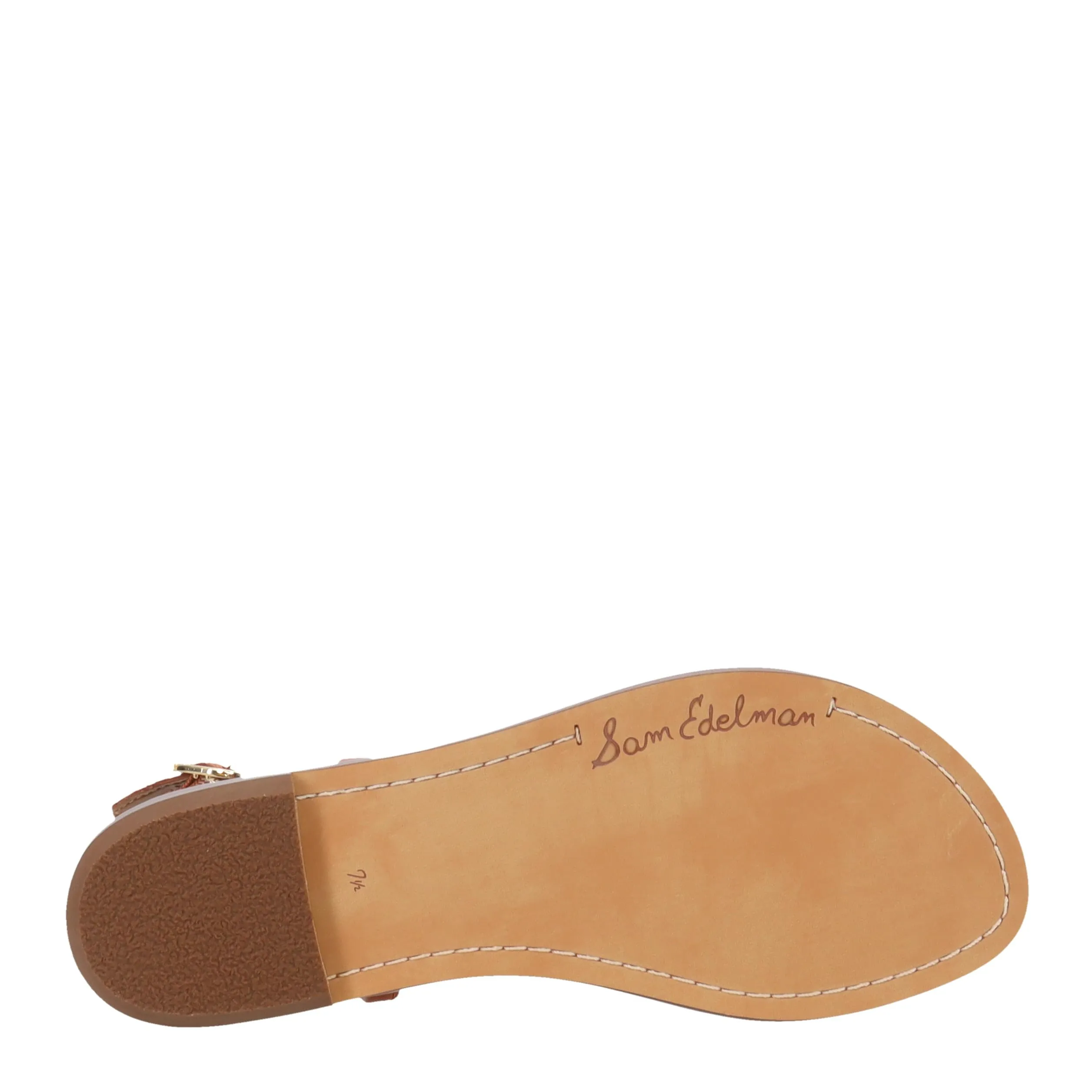 Sam Edelman Women's Gigi Flat Sandal, Kona Brown, 9