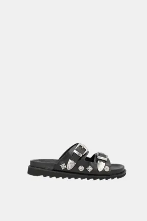 Santiago Buckle Leather Sandals
