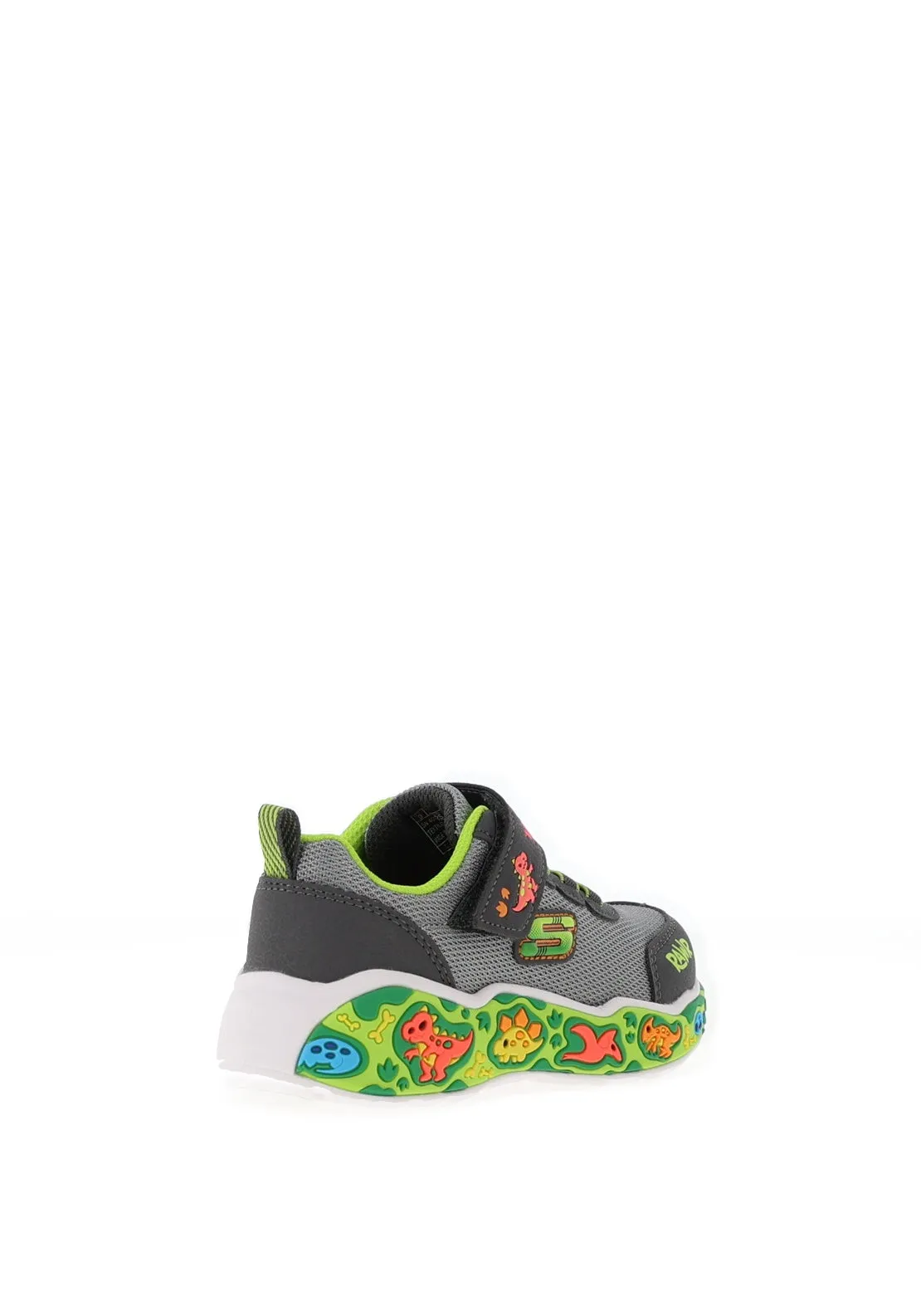 Skechers Toddler Boy Play Scene Dino Trainer, Grey