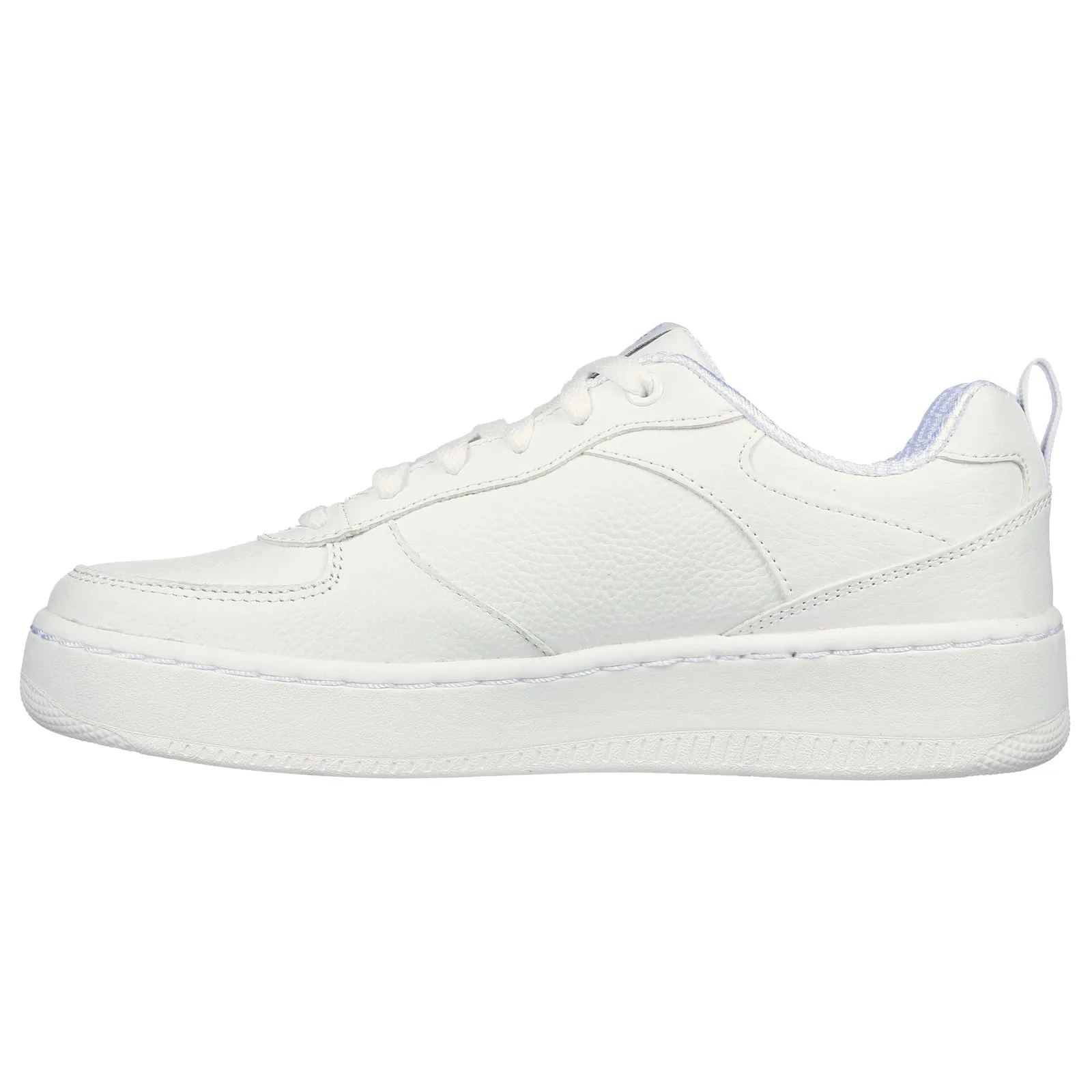 Skechers Womens Sport Court 92 Illustrious White Leather Classic Lace Up Trainer Shoes