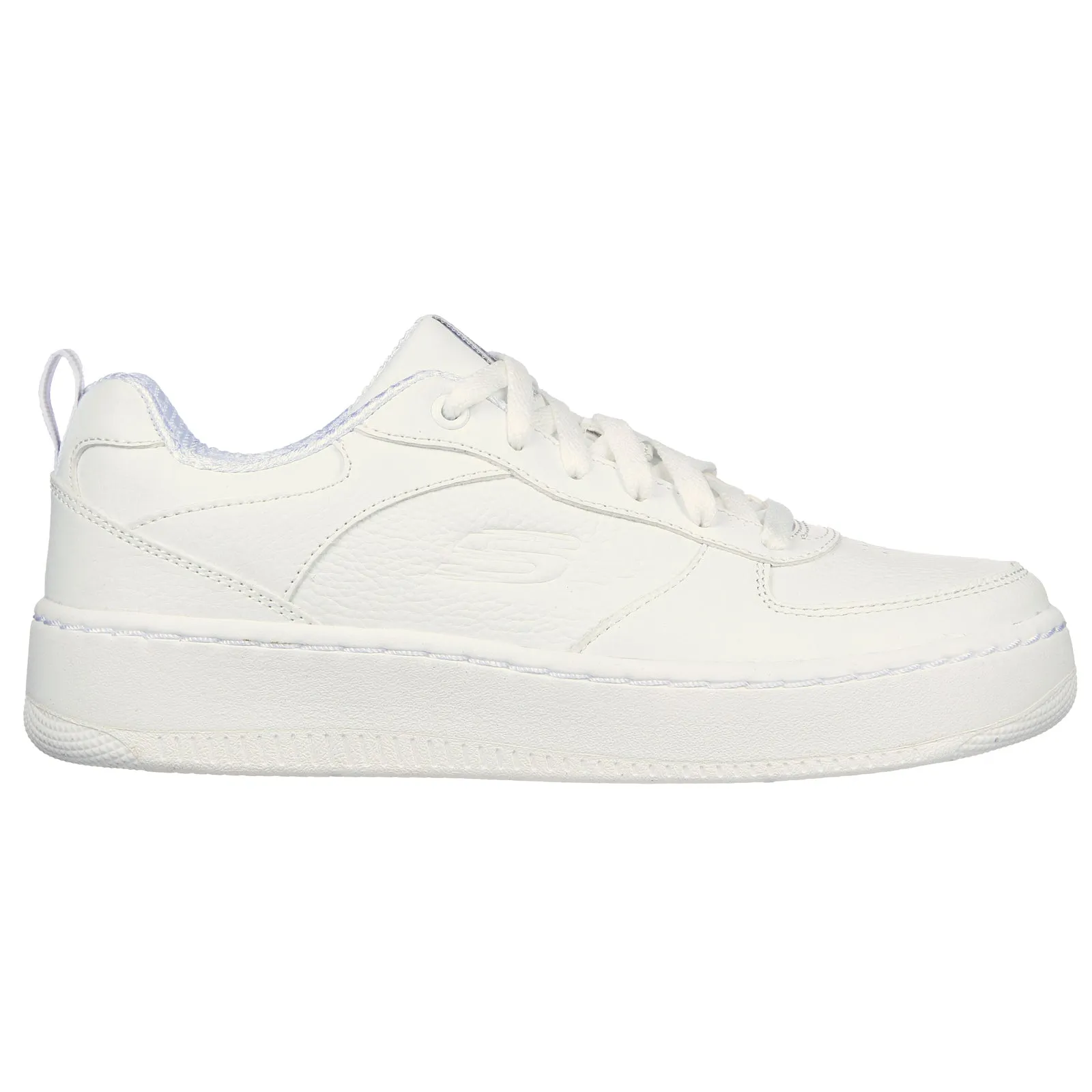 Skechers Womens Sport Court 92 Illustrious White Leather Classic Lace Up Trainer Shoes