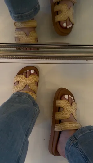 Sophie Sandal - Raffia (Wide Friendly)
