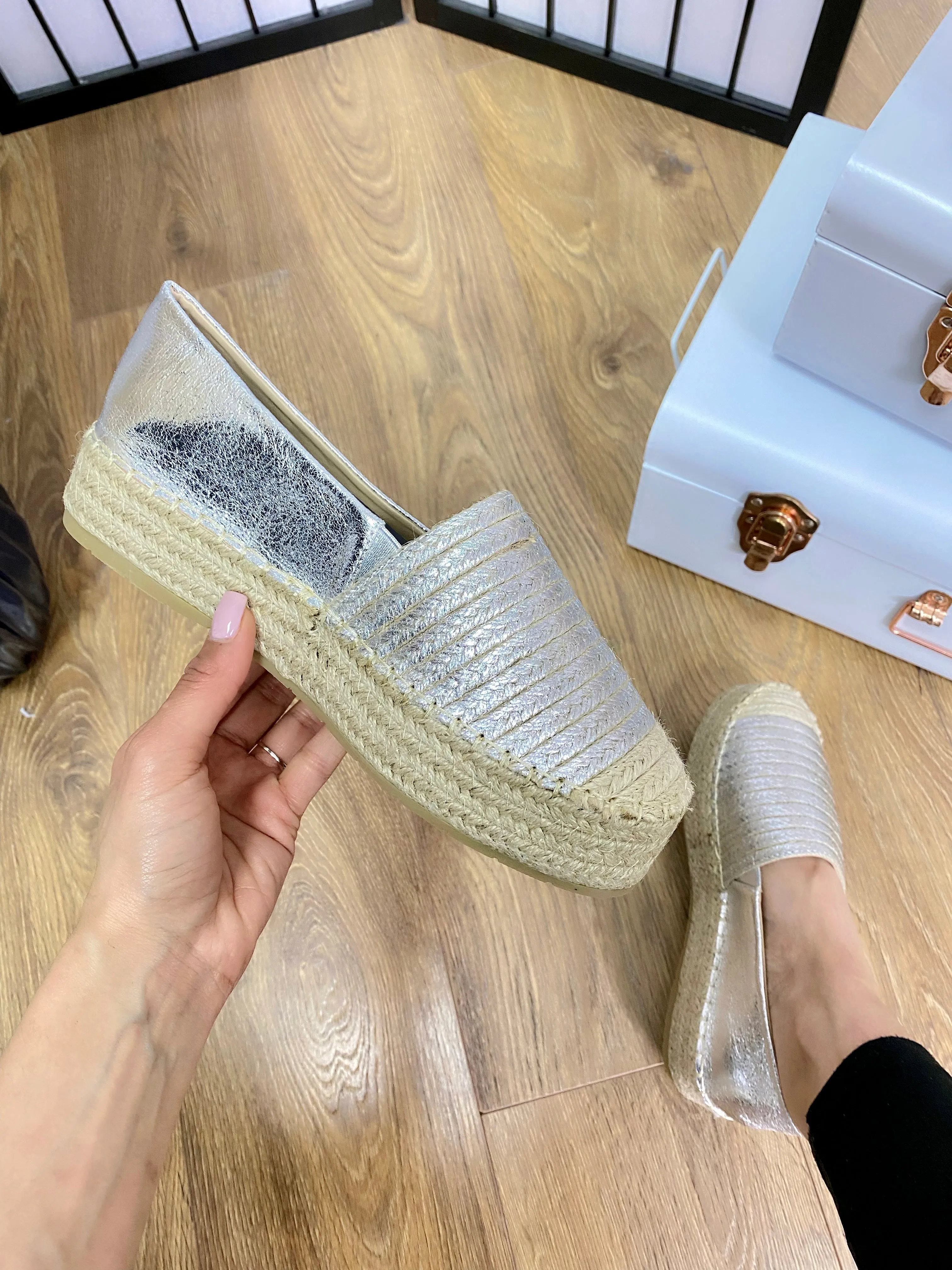 Spain Woven Flatform Espadrille