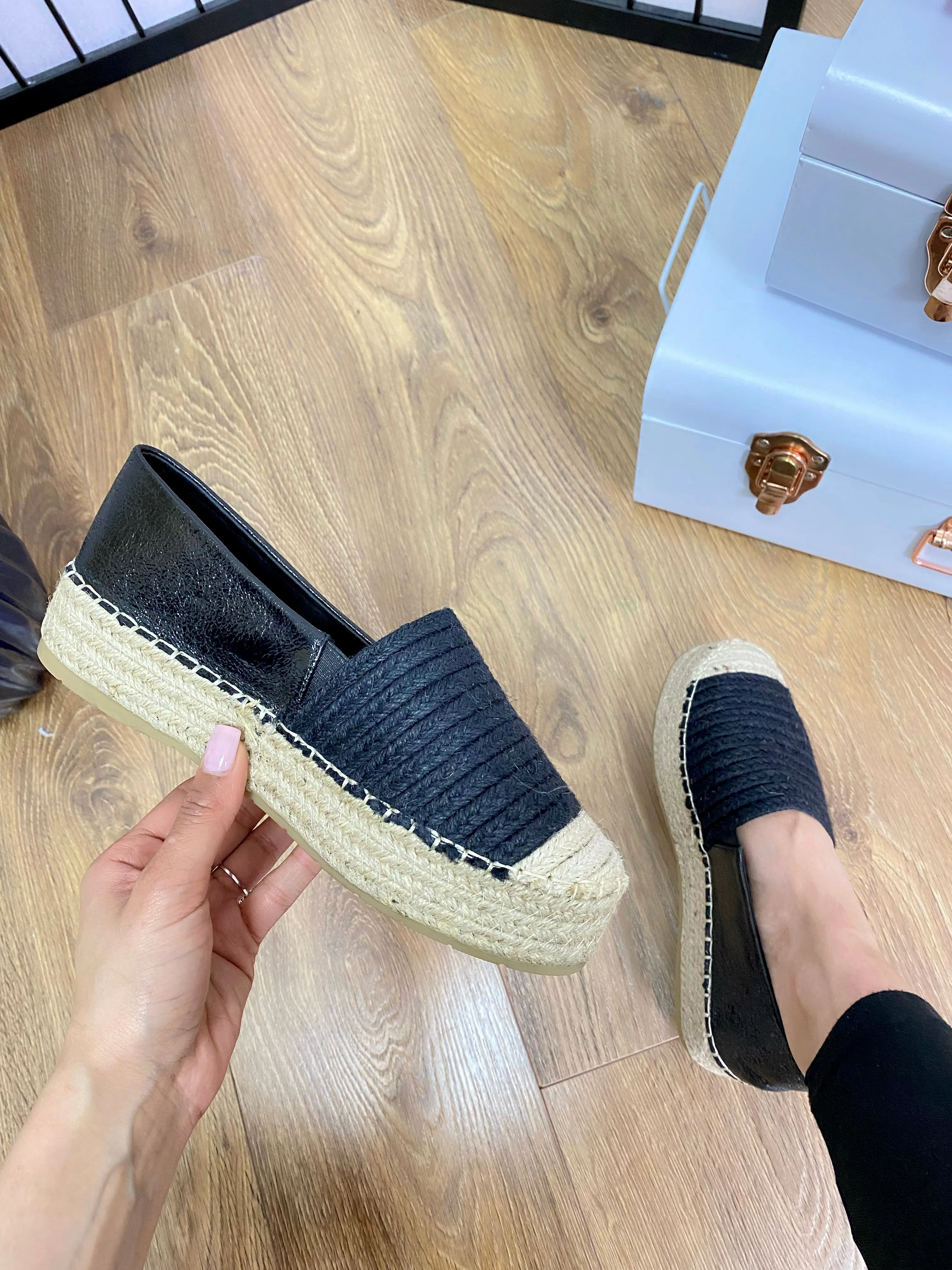 Spain Woven Flatform Espadrille