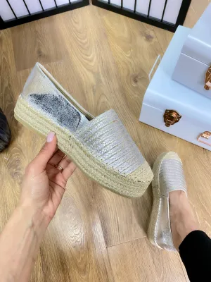 Spain Woven Flatform Espadrille