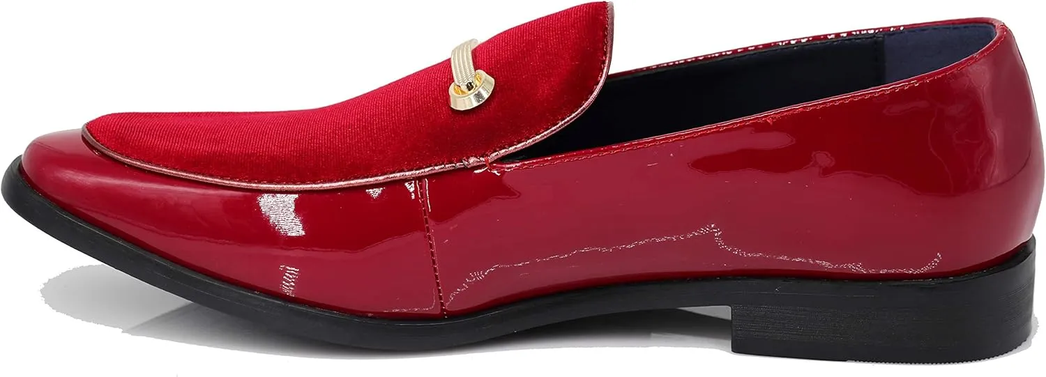 SPK05 Men's Vintage Satin Silky Floral Print Embroidery Loafers Slip On Shoes Classic Tuxedo Dress Shoes