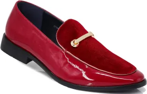 SPK05 Men's Vintage Satin Silky Floral Print Embroidery Loafers Slip On Shoes Classic Tuxedo Dress Shoes
