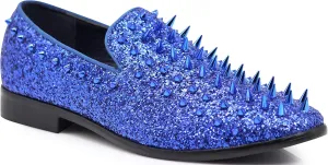 SPK09 Men's Vintage Spike Dress Loafers Slip On Fashion Shoes Classic Tuxedo Dress Shoes