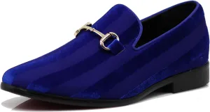 SPK21 Men's Vintage Sparkle Dress Loafers Slip On Fashion Shoes Classic Tuxedo Dress Shoes