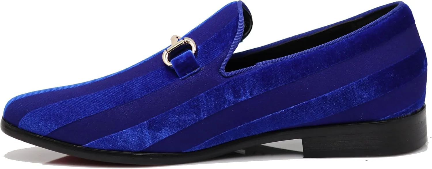 SPK21 Men's Vintage Sparkle Dress Loafers Slip On Fashion Shoes Classic Tuxedo Dress Shoes
