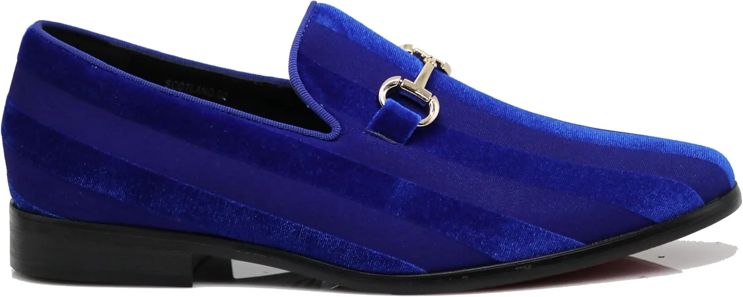 SPK21 Men's Vintage Sparkle Dress Loafers Slip On Fashion Shoes Classic Tuxedo Dress Shoes