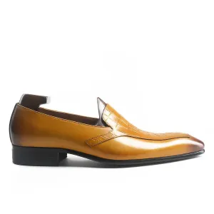 Stylish Crocodile Pattern Slip On Loafers