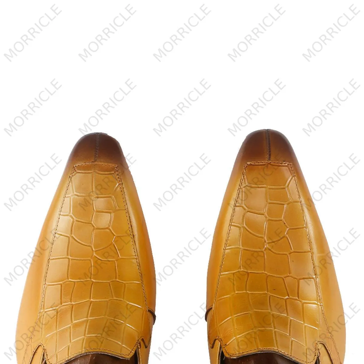Stylish Crocodile Pattern Slip On Loafers