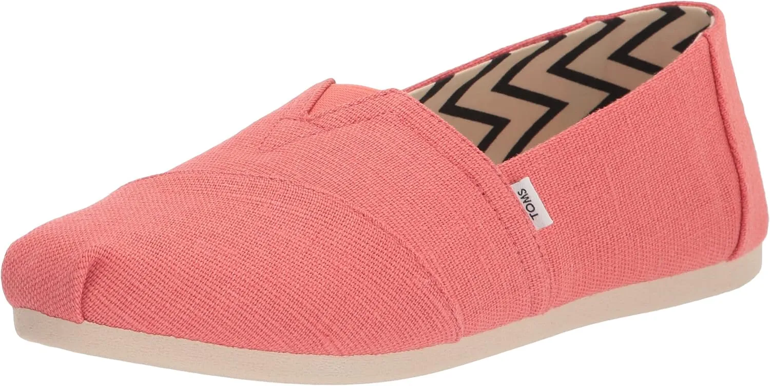 TOMS Women's Alpargata Loafer Flat, Peach, 8.5