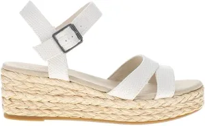 TOMS Womens Audrey Espadrille Casual Sandals Casual Mid Heel 2-3" - White