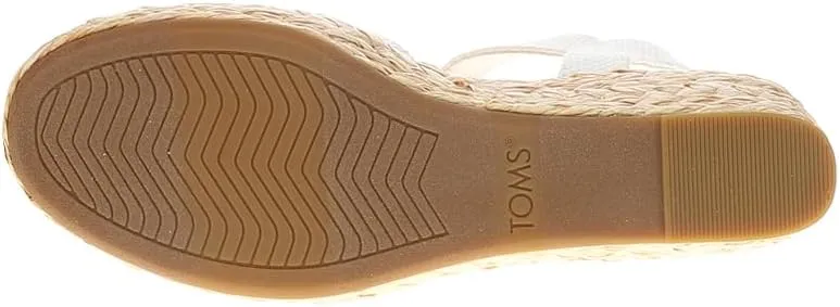 TOMS Womens Audrey Espadrille Casual Sandals Casual Mid Heel 2-3" - White