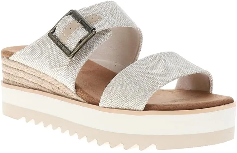 TOMS Womens Diana Buckle Platform Casual Sandals Casual Mid Heel 2-3" - Beige