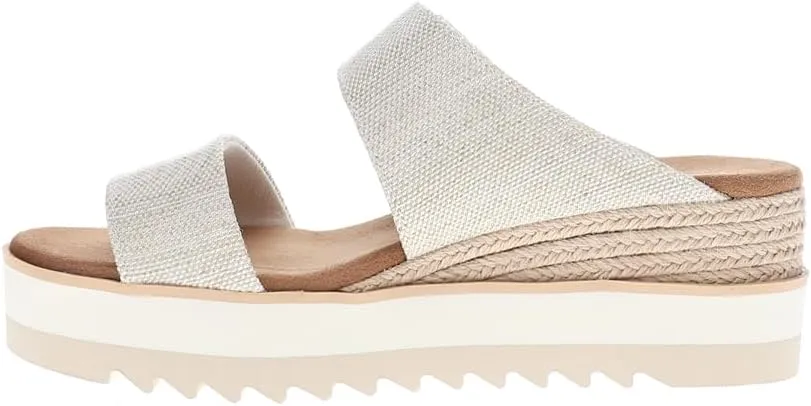 TOMS Womens Diana Buckle Platform Casual Sandals Casual Mid Heel 2-3" - Beige