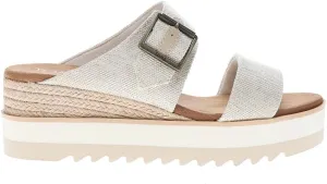 TOMS Womens Diana Buckle Platform Casual Sandals Casual Mid Heel 2-3" - Beige