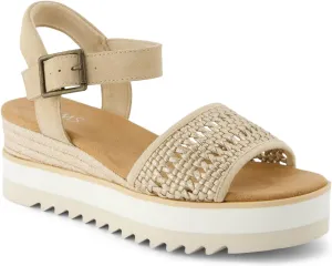 TOMS Women's Diana Metallic Platform Wedge Espadrille Sandal