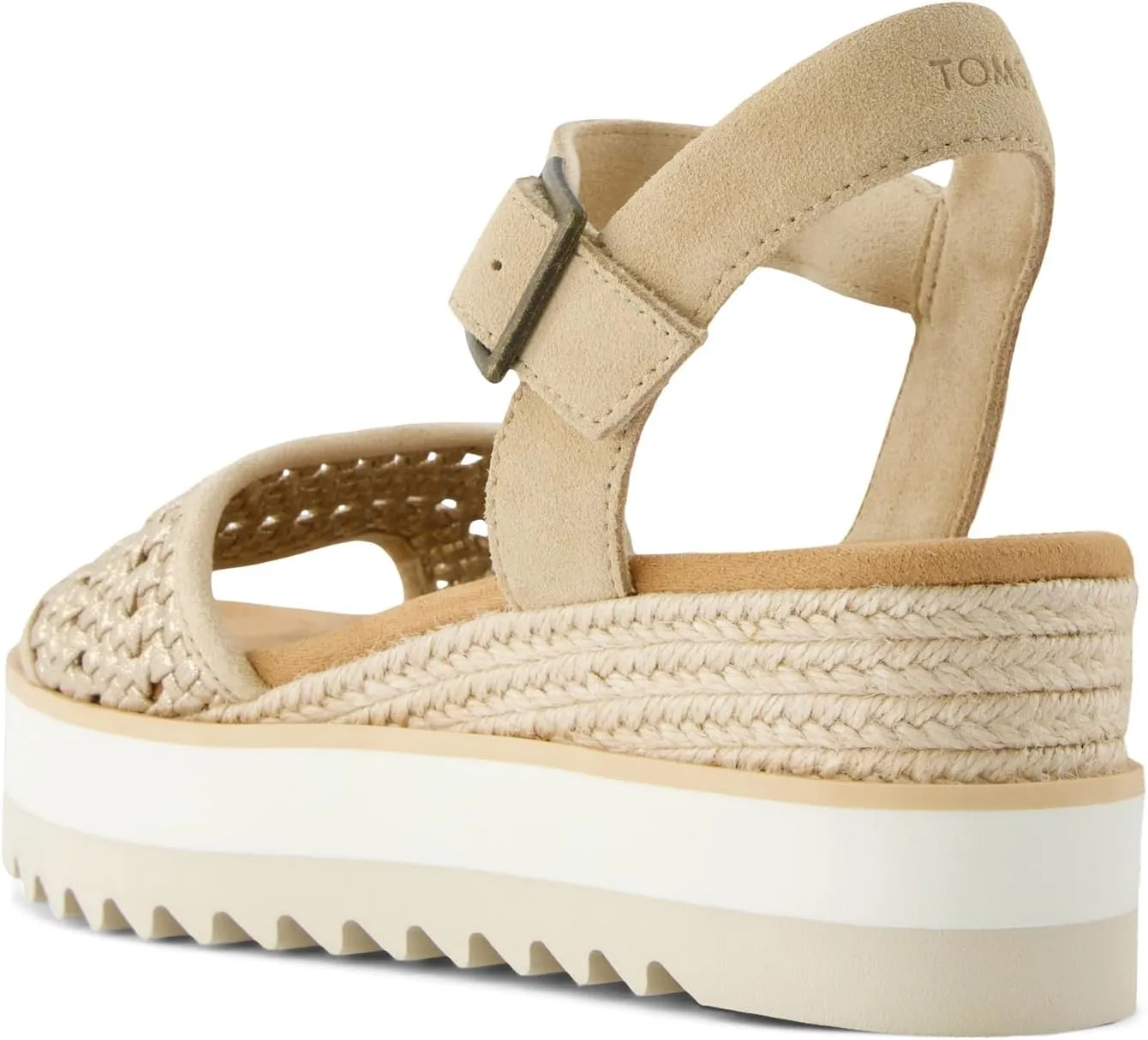 TOMS Women's Diana Metallic Platform Wedge Espadrille Sandal