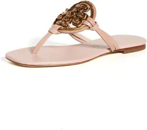Tory Burch Women's Jeweled Miller Flat Thong Sandal