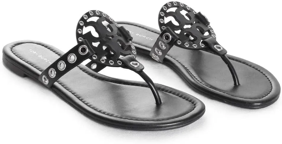 Tory Burch Women's Miller Eyelet Sandal Slide