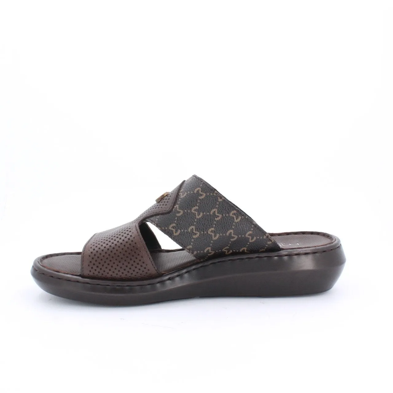 VEELEIF MENS SANDALS - DARK BROWN MONOGRAM