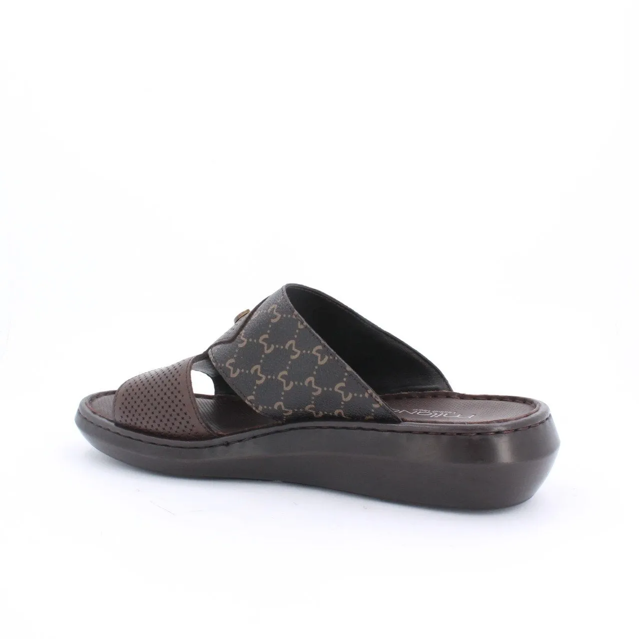 VEELEIF MENS SANDALS - DARK BROWN MONOGRAM