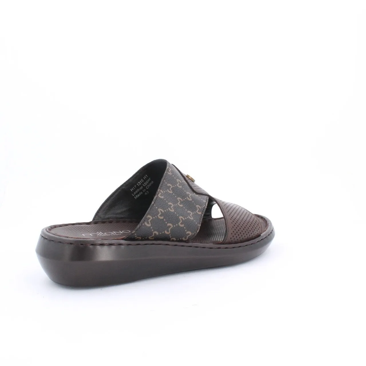 VEELEIF MENS SANDALS - DARK BROWN MONOGRAM