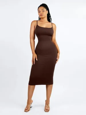 Waist Control Bodycon Shapewear Midi Dress