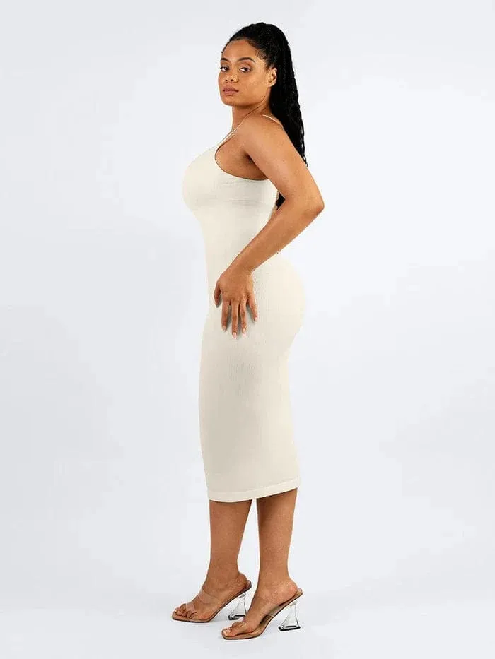 Waist Control Bodycon Shapewear Midi Dress