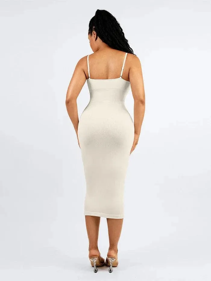 Waist Control Bodycon Shapewear Midi Dress