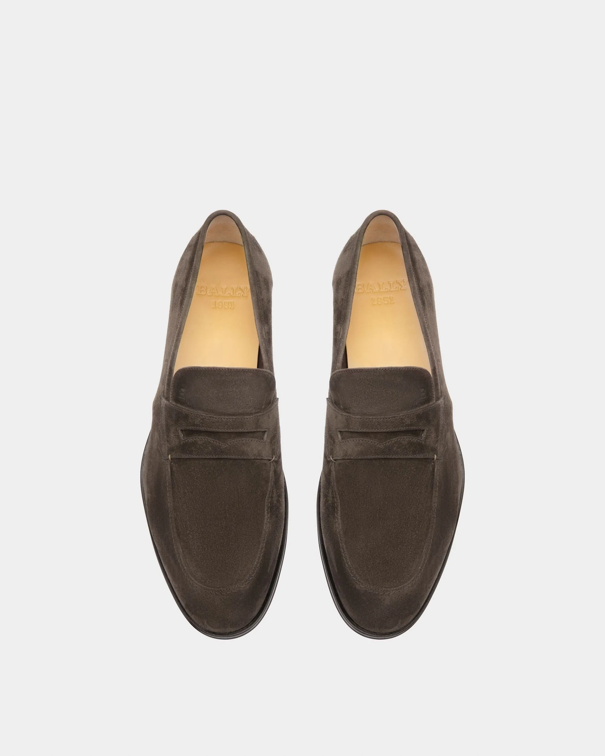 Webb Leather Loafers In Army Green