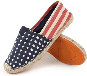 Women Loafers Espadrille Canvas Cotton Linen Lacing Flat Slip Straw Shoes Flower Pattern Couple's Shoes
