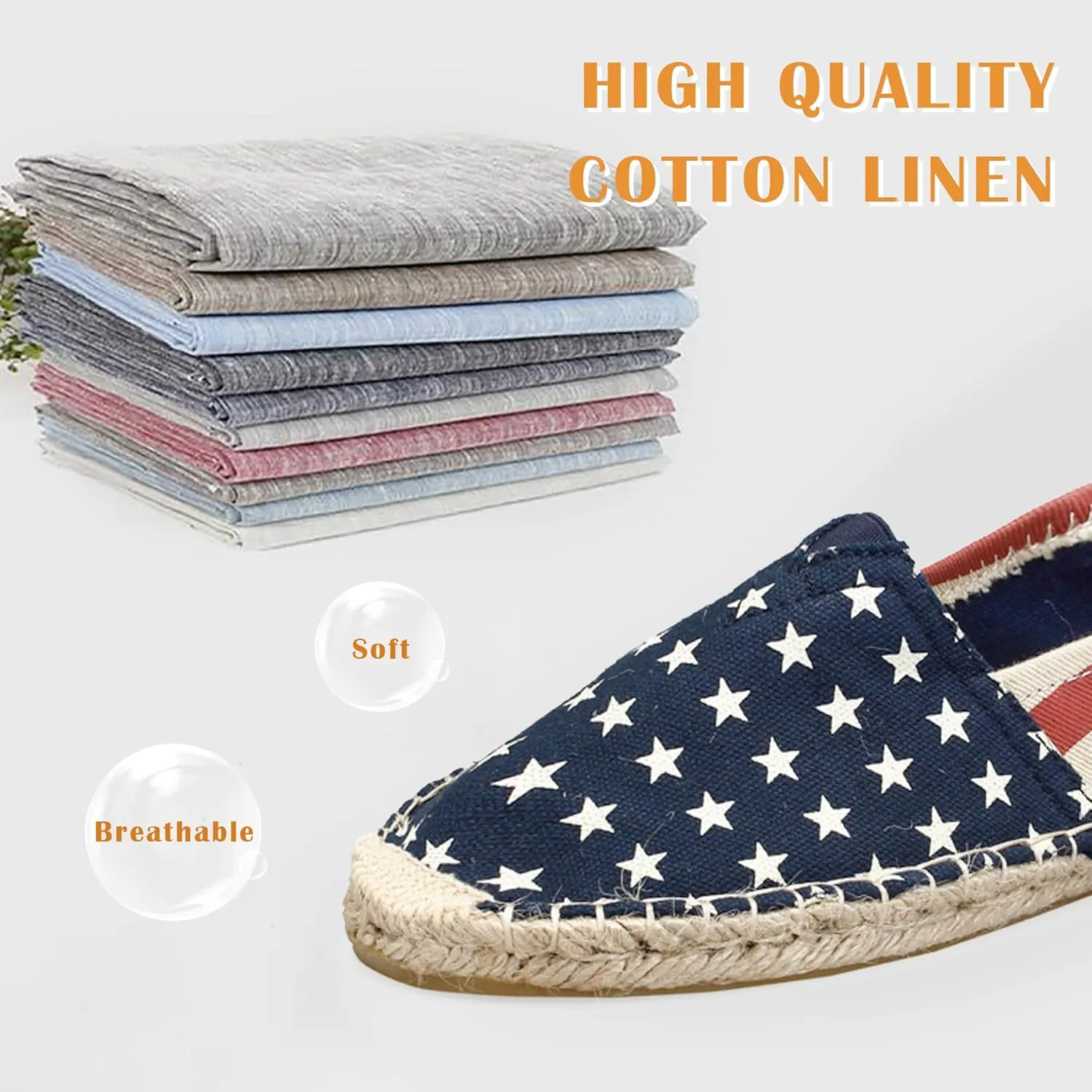 Women Loafers Espadrille Canvas Cotton Linen Lacing Flat Slip Straw Shoes Flower Pattern Couple's Shoes