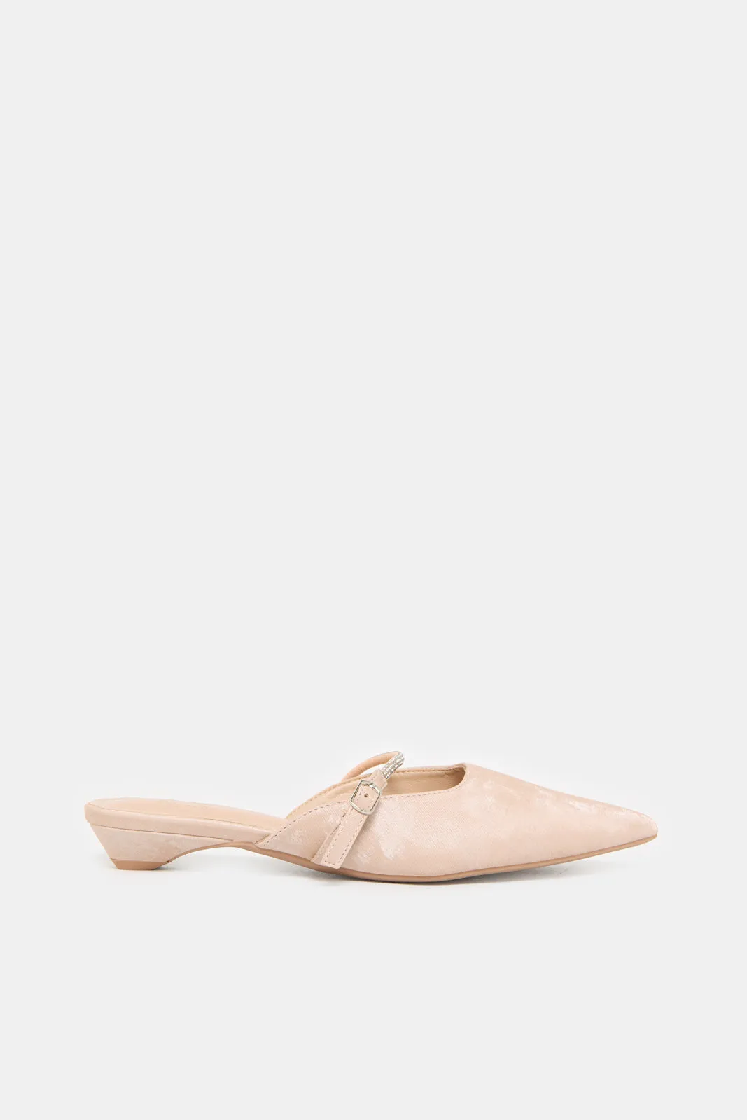 Women Pink Embellished Mule