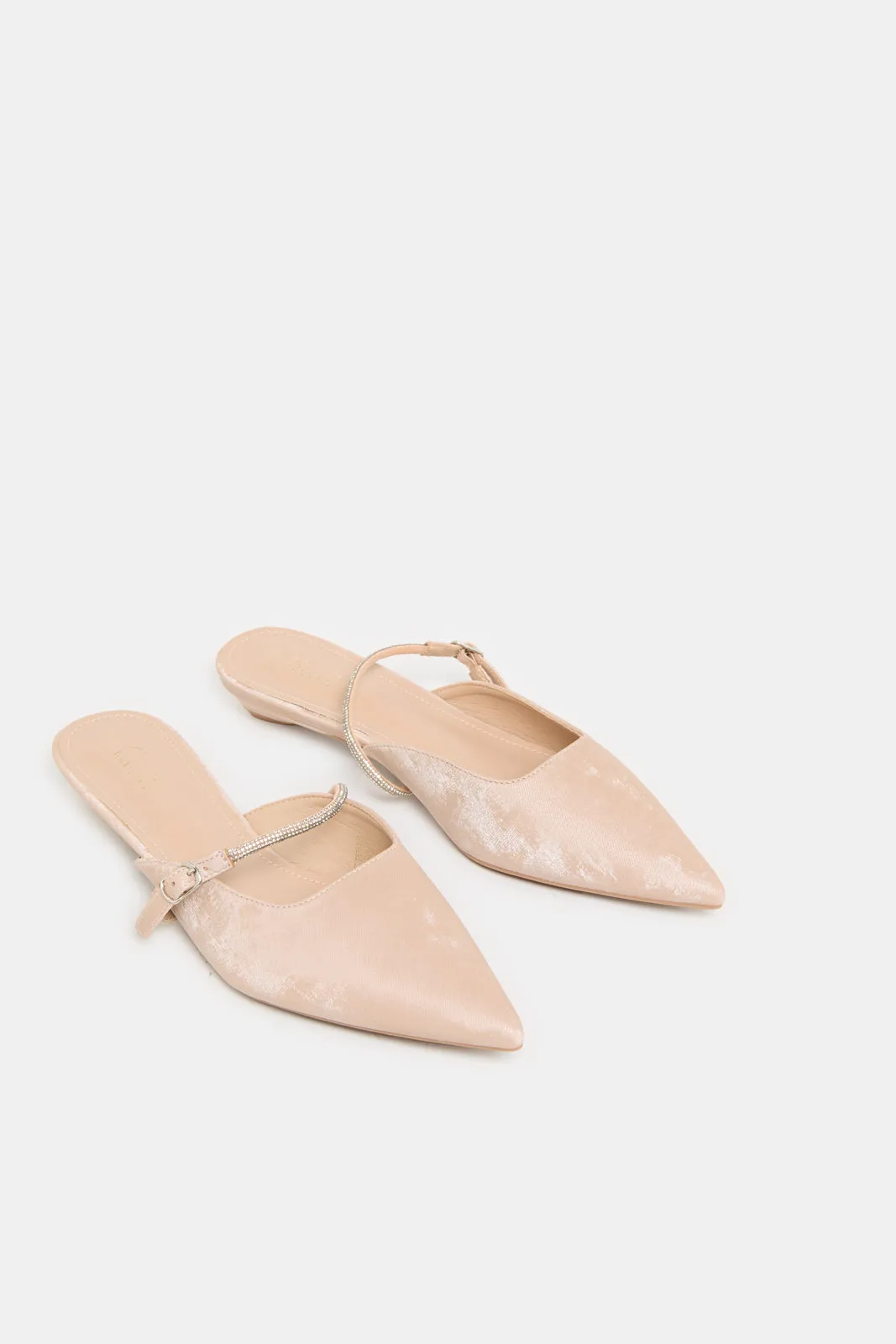 Women Pink Embellished Mule