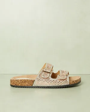 Women Taupe Embellished Mule
