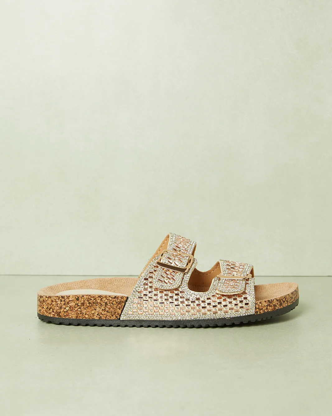 Women Taupe Embellished Mule