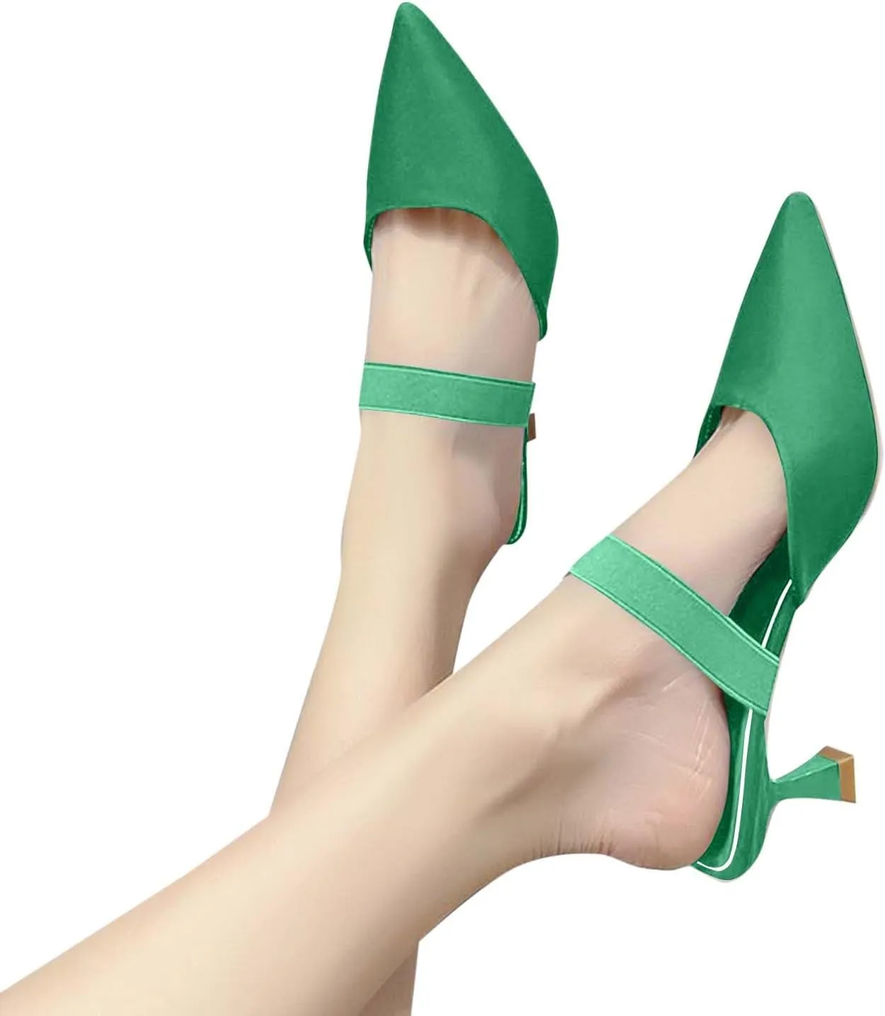 Women's High Heel Sandals, Closed Pumps Pointed Toe Strappy Slip-on Stiletto Slippers Party Prom Casual Dress Mules