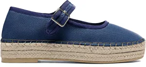 Women's Mary Jane Woven Espadrilles Ballet Flats for Women Outsole Canvas Summer Ballerina Flats.