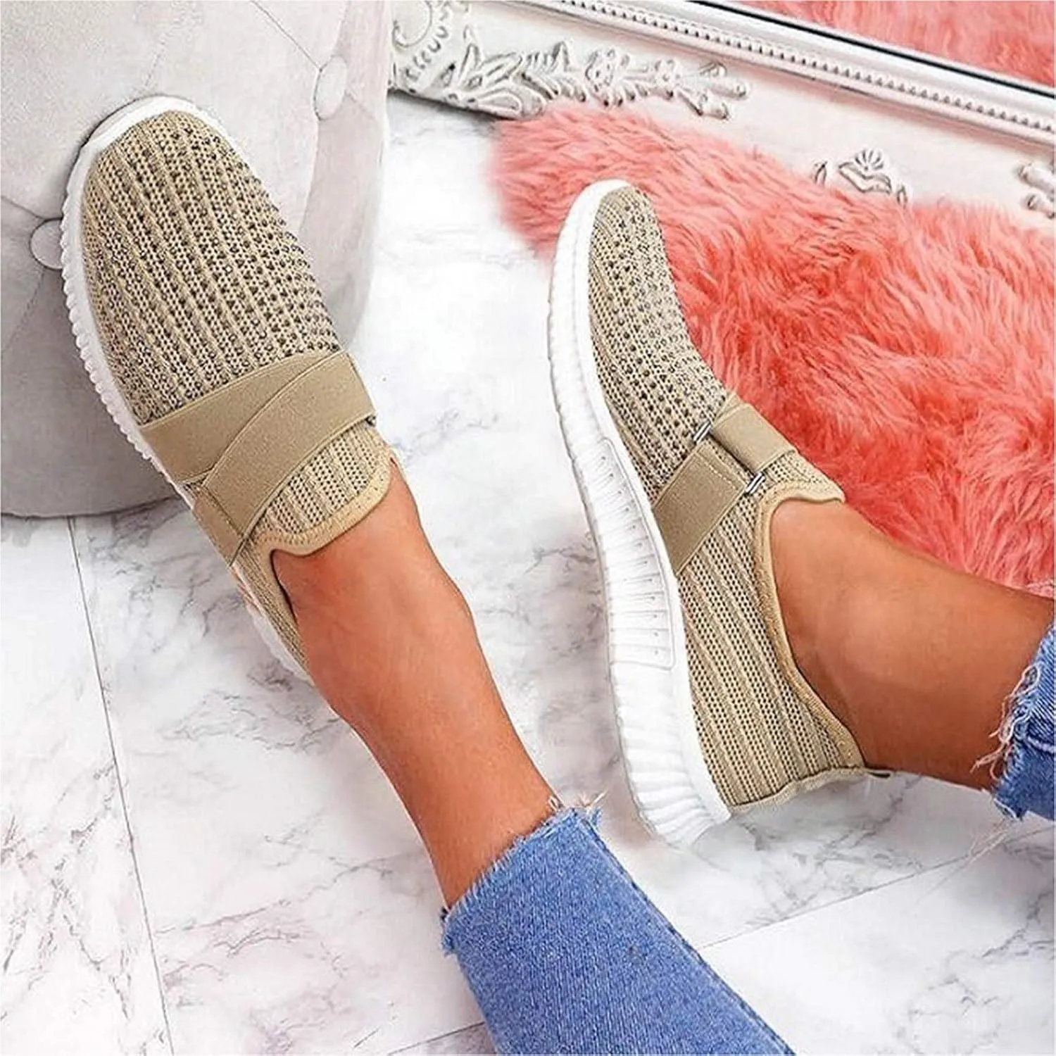 Women's Slip On Walking Shoes Running Comfortable Mens Tennis Shoes Cute Business Casual Shoes Black Platform Sneaker Steel Toe Tennis Shoe Cross Trainer Shoe